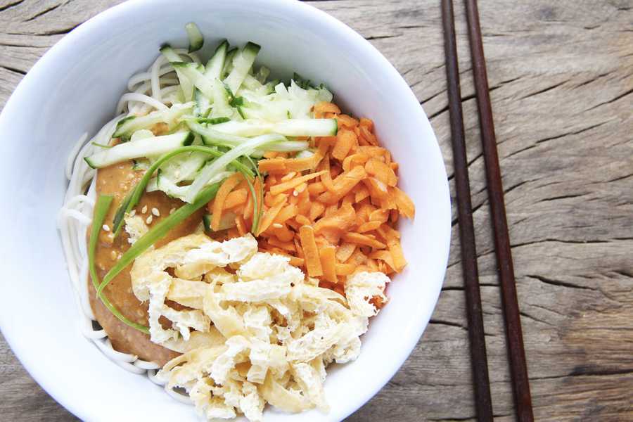 Taiwanese 'Liang Mian' Cold Noodles with Peanut Sauce East Meets Kitchen